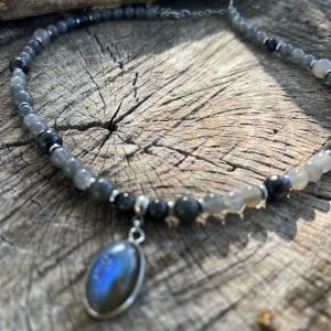 Collier Labradorite et Astrophyllite