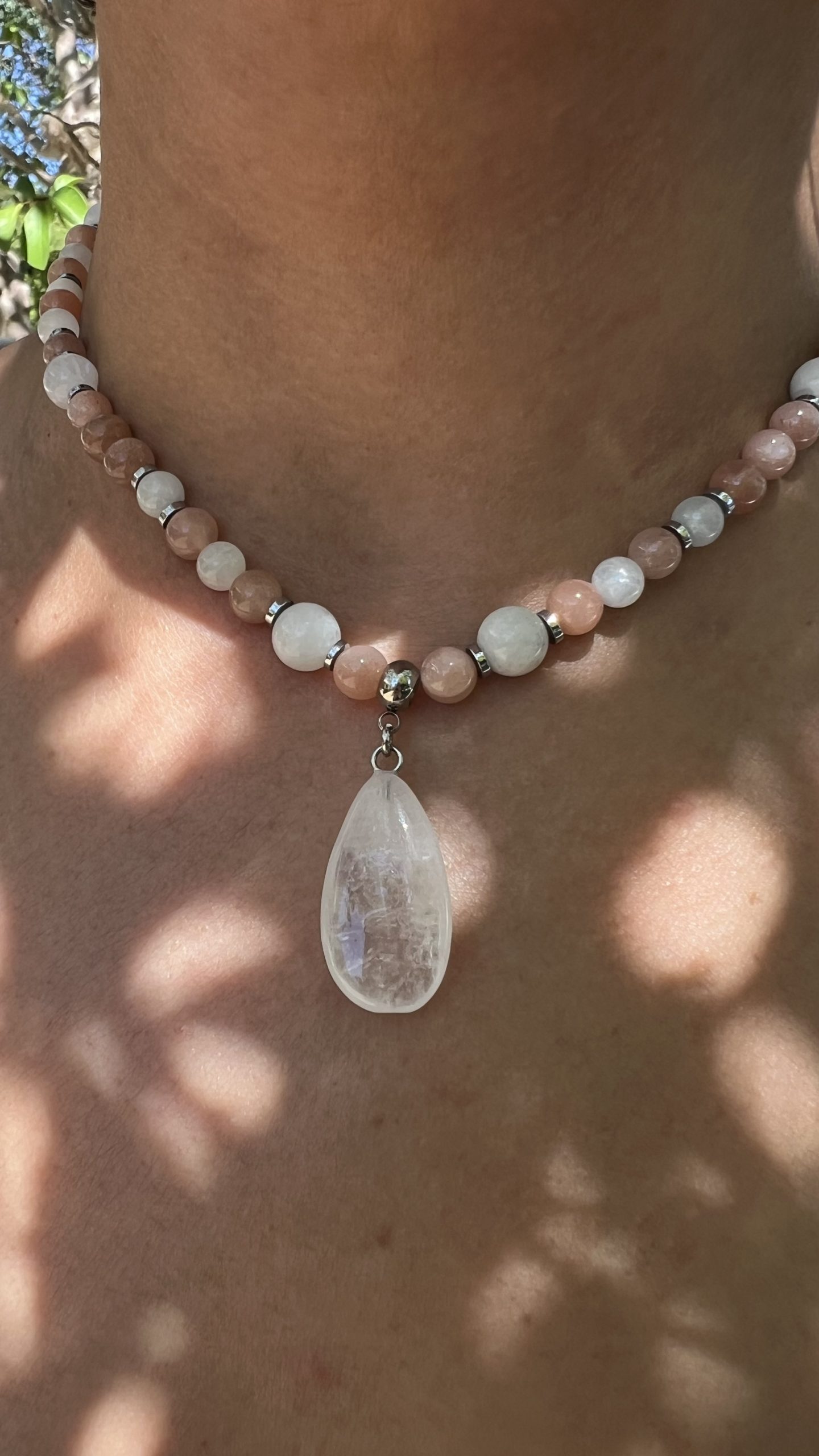 Collier Pierre de Lune et Peristerite – Image 3