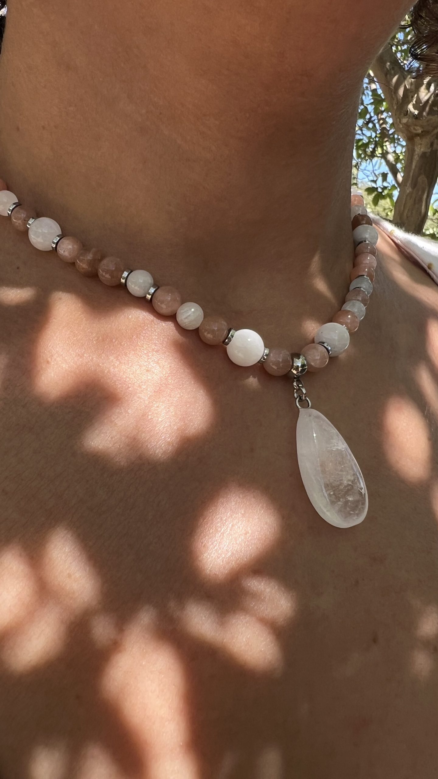 Collier Pierre de Lune et Peristerite – Image 2