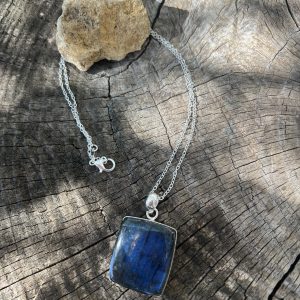 Pendentif Labradorite sur Chaine en argent 925