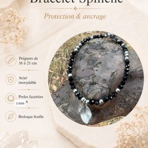 Bracelet Spinelle Noir