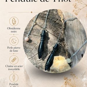 Pendule de THOT en Obsidienne